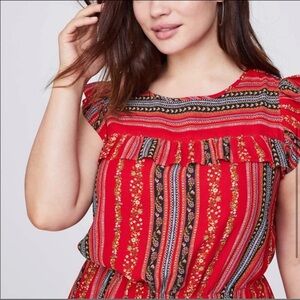 LOFT Sirenna Ruffle Dress